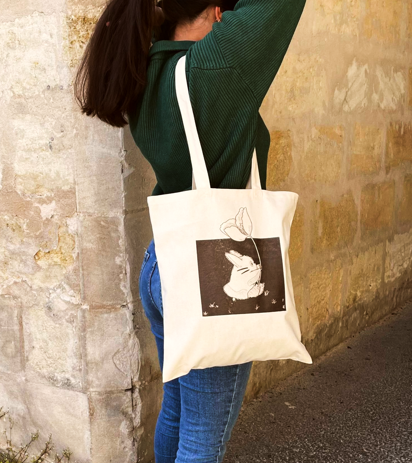 Totoro coquelicot (Mon voisin totoro) - Tote bag