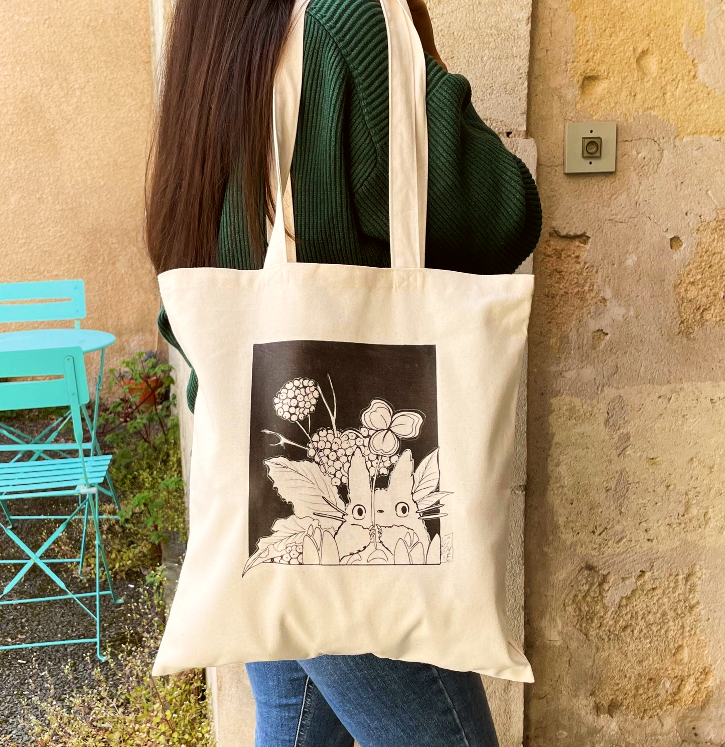 Totoro fleurs (Mon voisin totoro) - Tote ba