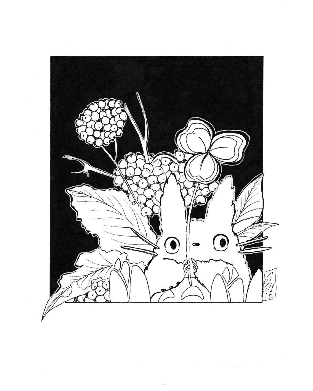 Parmi les fleurs - Mon voisin totoro