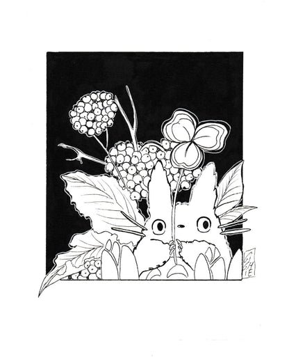 Parmi les fleurs - Mon voisin totoro