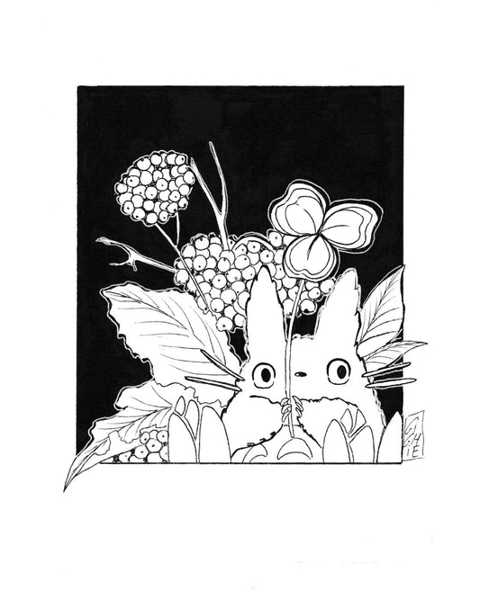 Parmi les fleurs - Mon voisin totoro