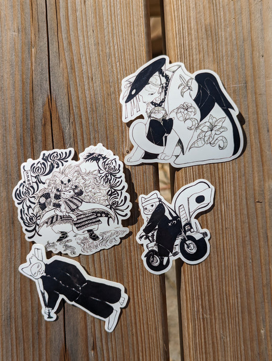 Lot 4 stickers tanu